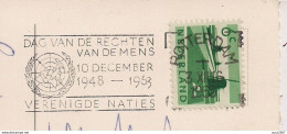 ROTTERDAM-HOLLAND-LIJNBAAN - TIMBRO POSTE,1963,TARGHETTA"DAG VAN DE RECHTEN.................",FIRENZE,ITALIA - Storia Postale