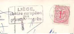 LIEGE - POSTE TARGHETTA "LIEGE, CENTRE EUROPEEN................................,1968, EGLISE ST.JACQUES, - Lettres & Documents