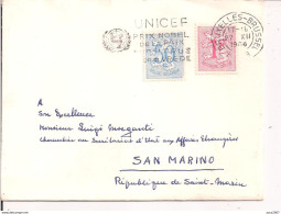 BELGIO - UNICEF -TIMBRO POSTE TARGHETTA BRUXELLES - 1966 - SAN MARINO - Vlagstempels