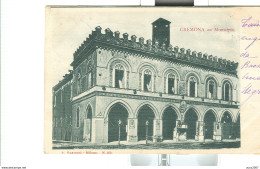 CREMONA MUNICIPIO -B/N VIAGGIATA 1900 - TIMBRO POSTE PESSINA CREMONESE - CADENABBIA,COMO - Cremona