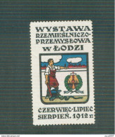 Wystawa Rzemieslnciczo Przemyslowa -w LODZI- Czerwiec- Lipiec -Sierpen 1912 - LABEL - Altri & Non Classificati