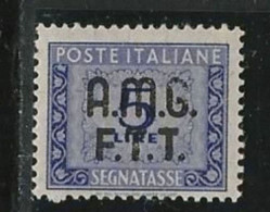 ● ITALIA TRIESTE 1947 /49 ֍ SEGNATASSE ֍ N. 9 Nuovo ** ● Fil. Ruota ● Cat. 320,00 € ● Lotto N. 1890 ● - Segnatasse