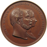 PREUSSEN MEDAILLE 1861 KRÖNUNGSFEIER WILHELM UND AUGUSTE, KÖNIGSBERG #MA 009431 - Autres & Non Classés