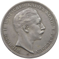 PREUSSEN 3 MARK 1909 WILHELM II. 1888-1918. #MA 020860 - 2, 3 & 5 Mark Plata