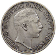 PREUSSEN 2 MARK 1905 WILHELM II. #MA 020929 - 2, 3 & 5 Mark Silver