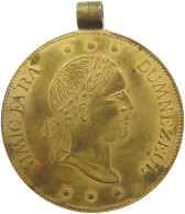 ROMANIA MEDAILLE  NIMIC FARA DUMNEZEUL, GOLD PLATED BRONZE MEDAL (4 DUKATEN SIZE) #MA 024015 - Romania