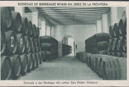 1930. ESPANA. Fine Postcard With Sherry Motive. BODEGAS DE GONZALEZ BYASS EN JEREZ DE LA FRONTERA. Entrada... - JF445062 - Andere & Zonder Classificatie