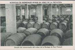 1930. ESPANA. Fine Postcard With Sherry Motive. BODEGAS DE GONZALEZ BYASS EN JEREZ DE LA FRONTERA. Detalle... - JF445064 - Altri & Non Classificati