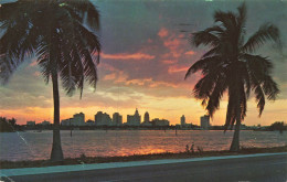 ETATS-UNIS - Florida - Sunset Over Miami - Colorisé - Carte Postale - Miami