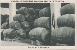 1930. ESPANA. Fine Postcard With Sherry Motive. BODEGAS DE GONZALEZ BYASS EN JEREZ DE LA FRONTERA. Entrada... - JF445077 - Autres & Non Classés