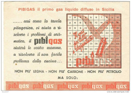 PIBIGAS - CARTA PUBBLICITARIA  DIFFUSIONE GAS IN SICILIA. - Elektriciteit En Gas