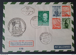 Österreich Ballonpost 1959, Umschlag FDC 21. Ballonpost - Per Palloni