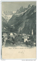 SOGLIO, Piz Badile P. Cengalo E Val  Bondasca, Postkarte, Schwarz Und Weiß, Verwendet 1904 Für Italien, Geringe Größe 9 - Soglio