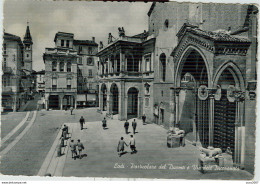 Lodi - Particolare Del Duomo E Via Dell' Incoronata,B/N,ANIMATA,VIAGGIATA 1956,TIMBRO POSTE LODI,CLUSONE,EDIZ. MUZIO - - Lodi