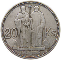 SLOVAKIA 20 KORUN 1941 DOUBLE CROSS - VERY RARE #MA 025134 - Slovakia