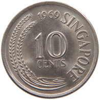 SINGAPORE 10 CENTS 1969  #MA 099841 - Singapour