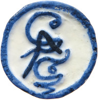 SIAM THAILAND TOKEN  SIAMESE GAMBLING TOKEN PORZELLAN, PORCELAIN #MA 068894 - Thaïlande