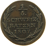 SCHWEIZ GRAUBÜNDEN 1/6 BATZEN 1807  #MA 103929 - Autres & Non Classés