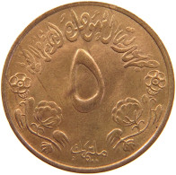 SUDAN 5 MILLIEMES 1972  #MA 015834 - Soudan