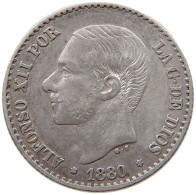 SPAIN 50 CENTIMOS 1880 ALFONSO XII. (1874–1885) #MA 065717 - Premières Frappes