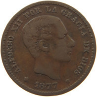 SPAIN 5 CENTIMOS 1877 ALFONSO XII. (1874–1885) #MA 065663 - First Minting