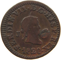 SPAIN 2 MARAVEDIS 1820 FERDINAND VII (1808-1833) #MA 059609 - First Minting