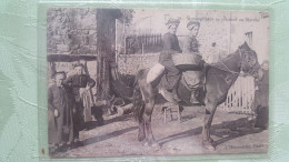 Auvergnates Se Rendant Au Marché , Cheval  , Cachet Cantal - Auvergne