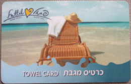 ISRAEL HOTEL TOWEL FATTAL GROUP CHAIN RESORT BEACH MOTOR LLAVE HOTELKARTE ROOM KEY CARD ZIMMERSCHLUSSEL - Etiquetas De Hotel