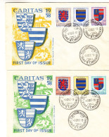 Armoiries - Luxembourg - Lettre FDC De 1957 - Oblit Luxembourg - Valeur 20 € ++ - Lettres & Documents