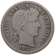 USA DIME 1911 BARBER #MA 068319 - 1892-1916: Barber