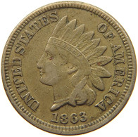 USA CENT 1863 INDIAN HEAD #MA 009618 - 1859-1909: Indian Head