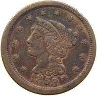 USA 1 CENT 1853  #MA 001705 - 1840-1857: Braided Hair