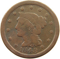 USA 1 CENT 1848  #MA 001696 - 1840-1857: Braided Hair