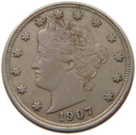 UNITED STATES OF AMERICA NICKEL 1907  #MA 099783 - 1883-1913: Liberty (Libertà)