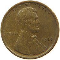 UNITED STATES OF AMERICA CENT 1920 LINCOLN WHEAT #MA 100784 - 1909-1958: Lincoln, Wheat Ears Reverse