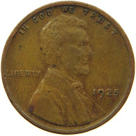 UNITED STATES OF AMERICA CENT 1925 LINCOLN WHEAT #MA 100781 - 1909-1958: Lincoln, Wheat Ears Reverse