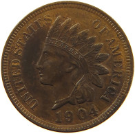 UNITED STATES OF AMERICA CENT 1904 INDIAN HEAD #MA 103875 - 1859-1909: Indian Head