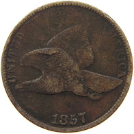 UNITED STATES OF AMERICA CENT 1857 FLYING EAGLE #MA 100786 - 1856-1858: Flying Eagle (Aigle Volant)