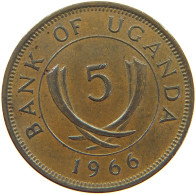 UGANDA 5 CENTS 1966  #MA 066950 - Uganda