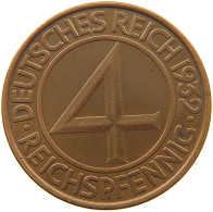 WEIMARER REPUBLIK 4 PFENNIG 1932 A  #MA 099916 - 4 Reichspfennig