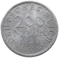 WEIMARER REPUBLIK 200 MARK 1923 F  #MA 098790 - 200 & 500 Mark