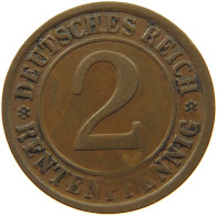 WEIMARER REPUBLIK 2 RENTENPFENNIG 1923 G  #MA 100039 - 2 Renten- & 2 Reichspfennig