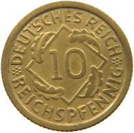 WEIMARER REPUBLIK 10 PFENNIG 1936 G  #MA 098924 - 10 Renten- & 10 Reichspfennig