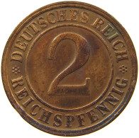 WEIMARER REPUBLIK 2 REICHSPFENNIG 1924 G  #MA 100030 - 2 Rentenpfennig & 2 Reichspfennig