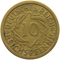 WEIMARER REPUBLIK 10 PFENNIG 1930 G  #MA 098925 - 10 Rentenpfennig & 10 Reichspfennig