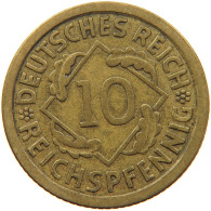 WEIMARER REPUBLIK 10 PFENNIG 1931 F  #MA 098923 - 10 Renten- & 10 Reichspfennig