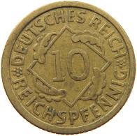 WEIMARER REPUBLIK 10 PFENNIG 1930 E  #MA 098930 - 10 Renten- & 10 Reichspfennig