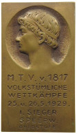 WEIMARER REPUBLIK PLAKETTE 1929 VOLKSTÜMLICHE WETTKÄMPFE 1929 #MA 006196 - Autres & Non Classés