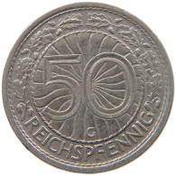 WEIMARER REPUBLIK 50 REICHSPFENNIG 1938 G  #MA 104147 - 50 Rentenpfennig & 50 Reichspfennig
