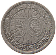 WEIMARER REPUBLIK 50 REICHSPFENNIG 1928 D  #MA 099485 - 50 Renten- & 50 Reichspfennig